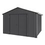 Handi-Heritage Shed H3 3.30X3.30 Roof:Slate Grey Wall:Gun Metal Grey Gable End Double Door