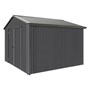 Handi-Heritage Shed H3 3.30X3.30 Roof:Slate Grey Wall:Gun Metal Grey Gable End Double Door