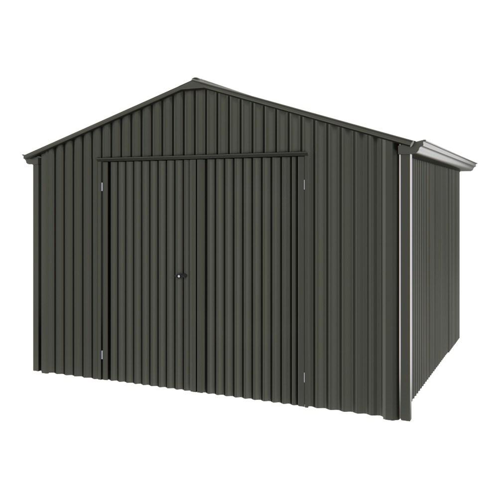 Handi-Heritage Shed H3 3.30X3.30 Roof:Slate Grey Wall:Slate Grey Gable End Double Door
