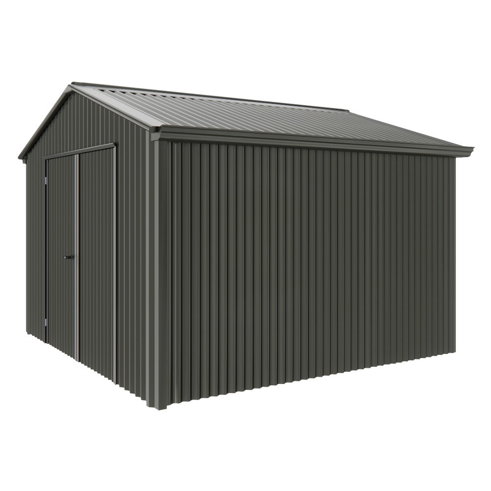 Handi-Heritage Shed H3 3.30X3.30 Roof:Slate Grey Wall:Slate Grey Gable End Double Door