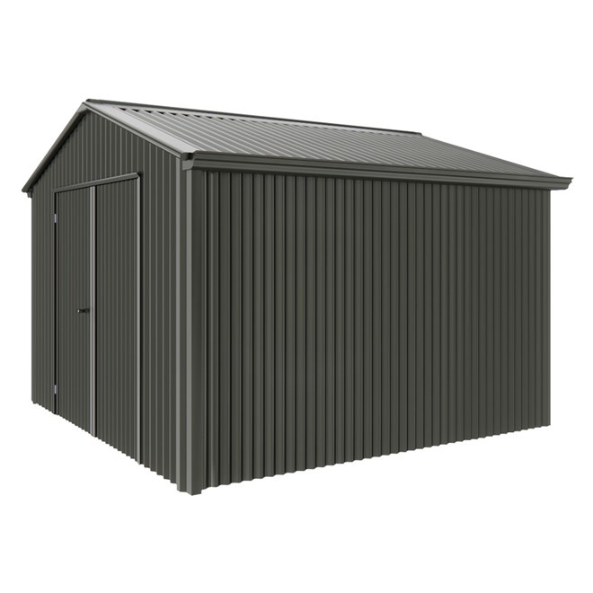 Handi-Heritage Shed H3 3.30X3.30 Roof:Slate Grey Wall:Slate Grey Gable End Double Door