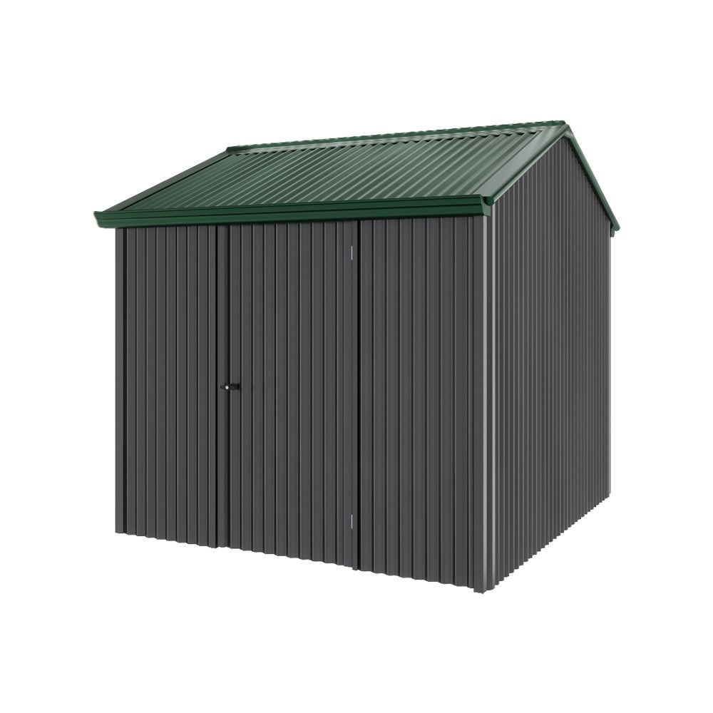 Handi-Heritage Shed H1 2.54X2.52 Roof:Caulfield Green Wall:Gun Metal Grey Front/Rear Single Door