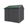 Handi-Heritage Shed H1 2.54X2.52 Roof:Caulfield Green Wall:Gun Metal Grey Front/Rear Single Door