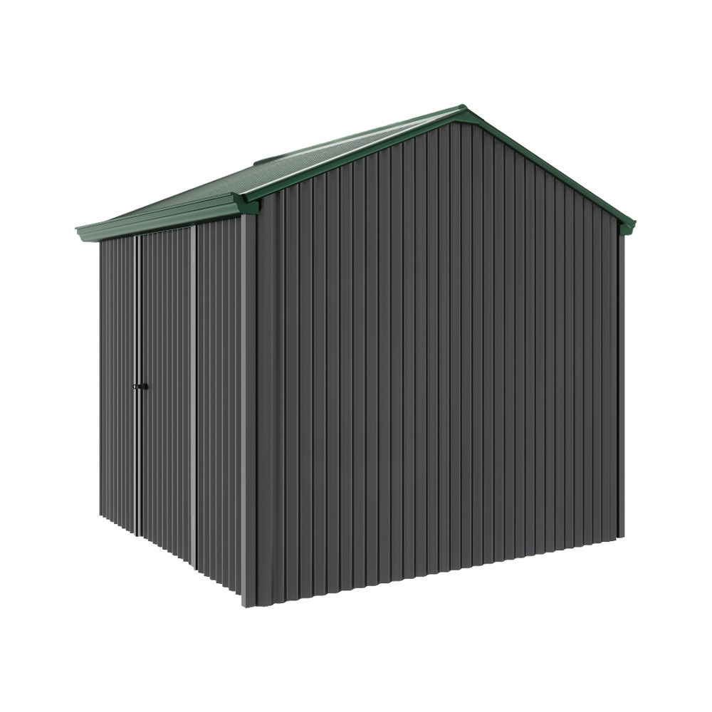 Handi-Heritage Shed H1 2.54X2.52 Roof:Caulfield Green Wall:Gun Metal Grey Front/Rear Single Door