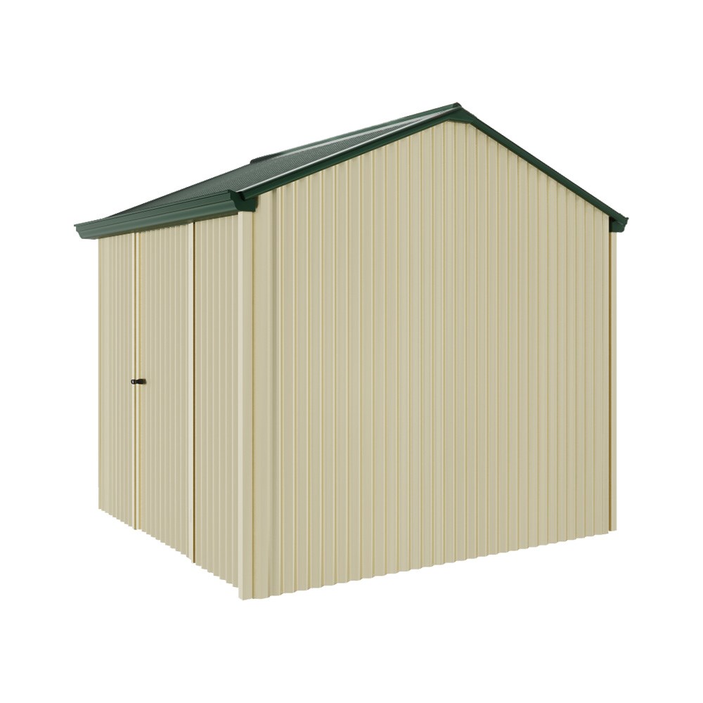 Handi-Heritage Shed H1 2.54X2.52 Roof:Caulfield Green Wall:Primrose Front/Rear Single Door