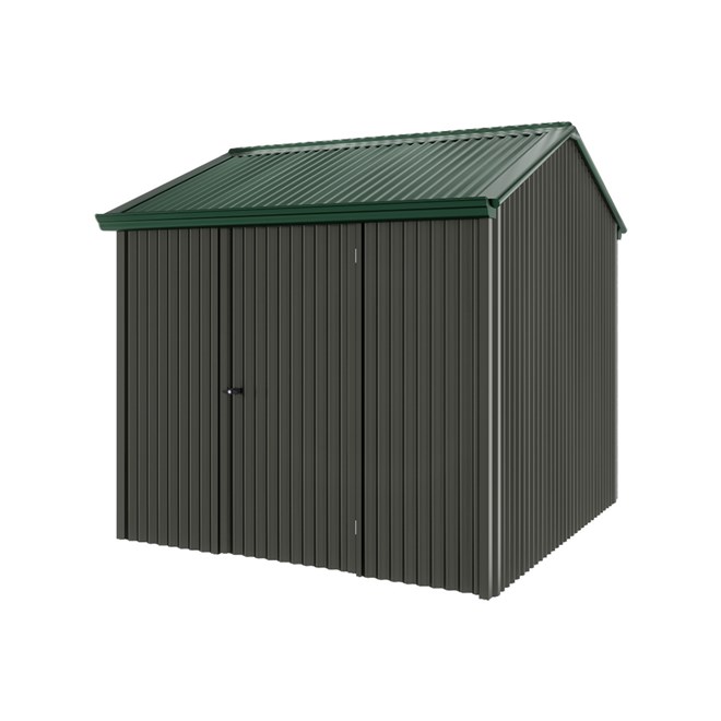 Handi-Heritage Shed H1 2.54X2.52 Roof:Caulfield Green Wall:Slate Grey Front/Rear Single Door