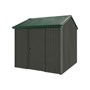 Handi-Heritage Shed H1 2.54X2.52 Roof:Caulfield Green Wall:Slate Grey Front/Rear Single Door