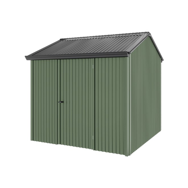 Handi-Heritage Shed H1 2.54X2.52 Roof:Gun Metal Grey Wall:Rivergum Front/Rear Single Door