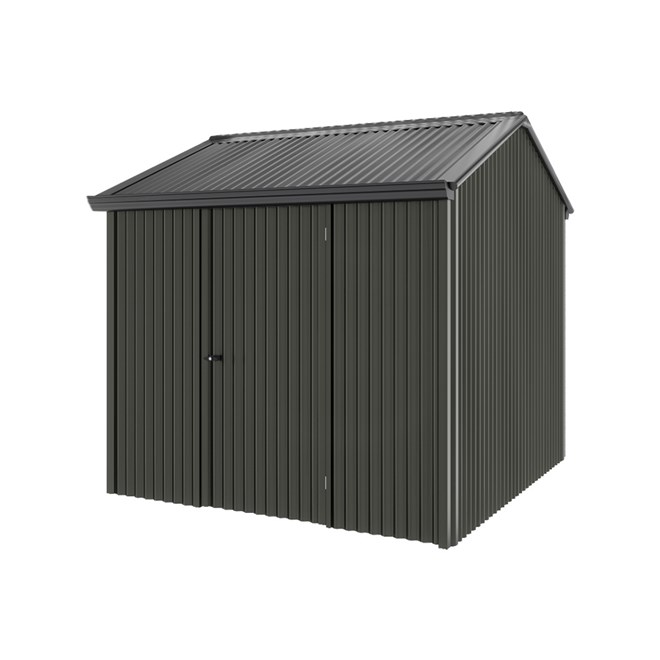 Handi-Heritage Shed H1 2.54X2.52 Roof:Gun Metal Grey Wall:Slate Grey Front/Rear Single Door