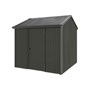 Handi-Heritage Shed H1 2.54X2.52 Roof:Gun Metal Grey Wall:Slate Grey Front/Rear Single Door