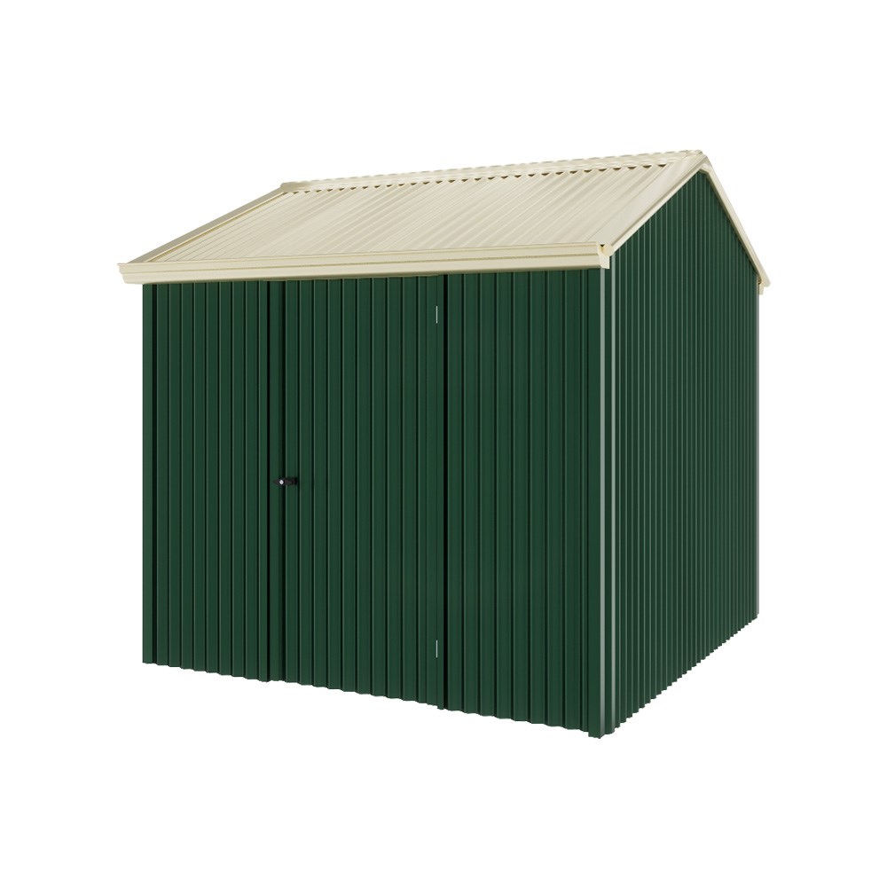 Handi-Heritage Shed H1 2.54X2.52 Roof:Primrose Wall:Caulfield Green Front/Rear Single Door