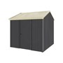 Handi-Heritage Shed H1 2.54X2.52 Roof:Primrose Wall:Gun Metal Grey Front/Rear Single Door