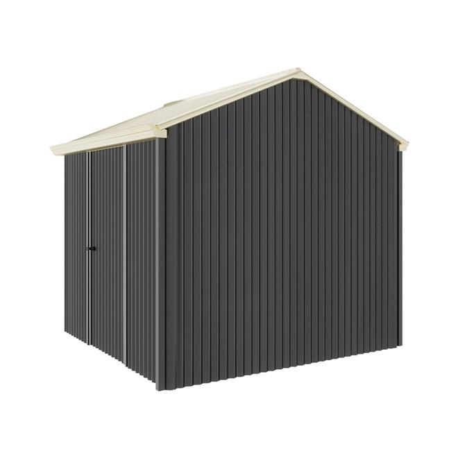 Handi-Heritage Shed H1 2.54X2.52 Roof:Primrose Wall:Gun Metal Grey Front/Rear Single Door