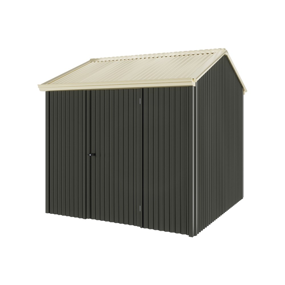 Handi-Heritage Shed H1 2.54X2.52 Roof:Primrose Wall:Slate Grey Front/Rear Single Door