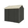 Handi-Heritage Shed H1 2.54X2.52 Roof:Primrose Wall:Slate Grey Front/Rear Single Door