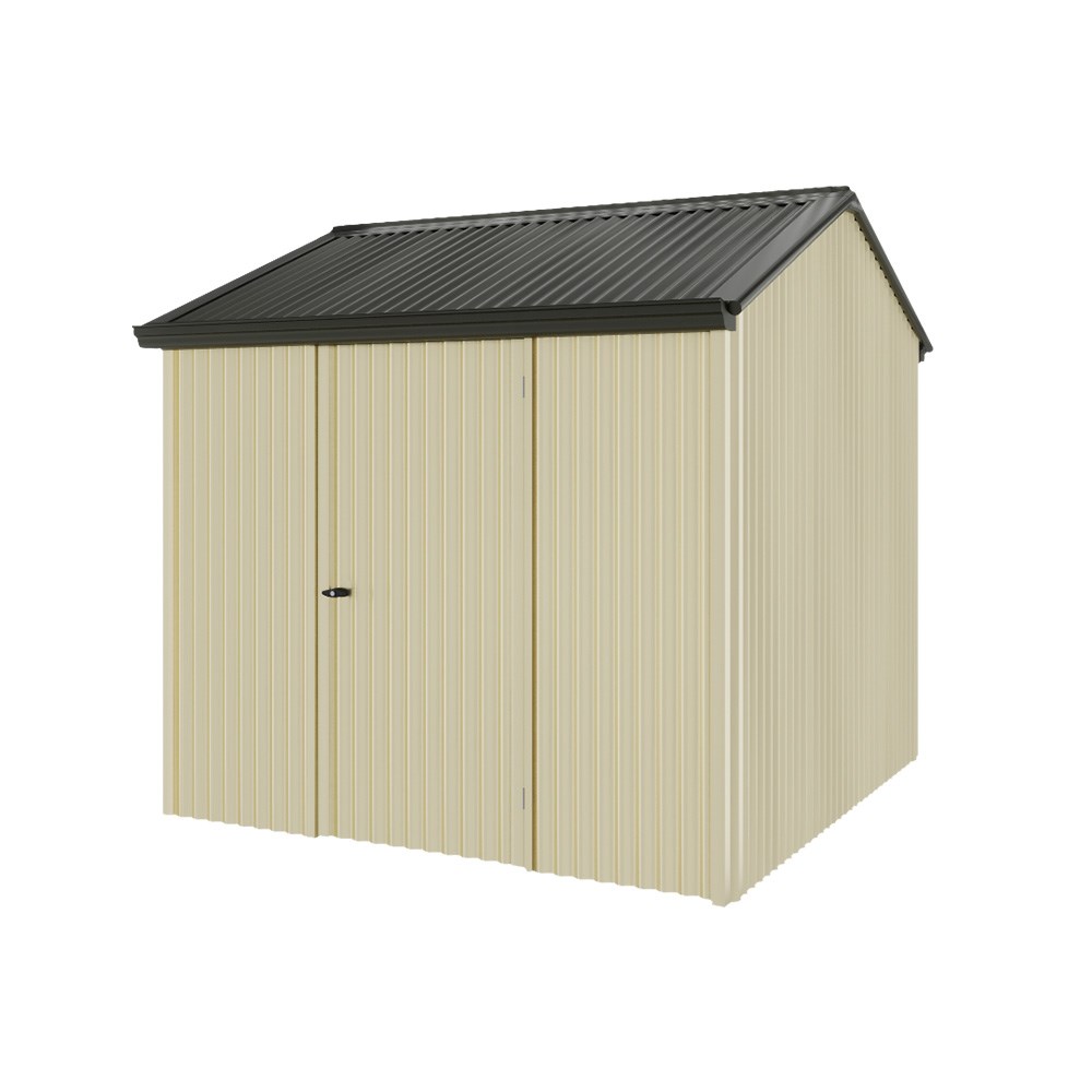 Handi-Heritage Shed H1 2.54X2.52 Roof:Slate Grey Wall:Primrose Front/Rear Single Door