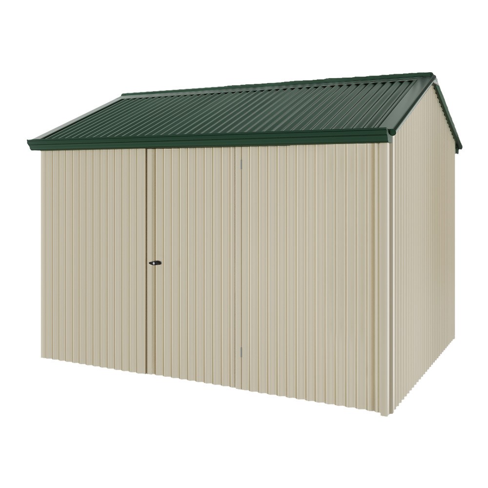 Handi-Heritage Shed H2 3.30X2.52 Roof:Caulfield Green Wall:Merino Front/Rear Single Door