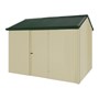 Handi-Heritage Shed H2 3.30X2.52 Roof:Caulfield Green Wall:Primrose Front/Rear Single Door