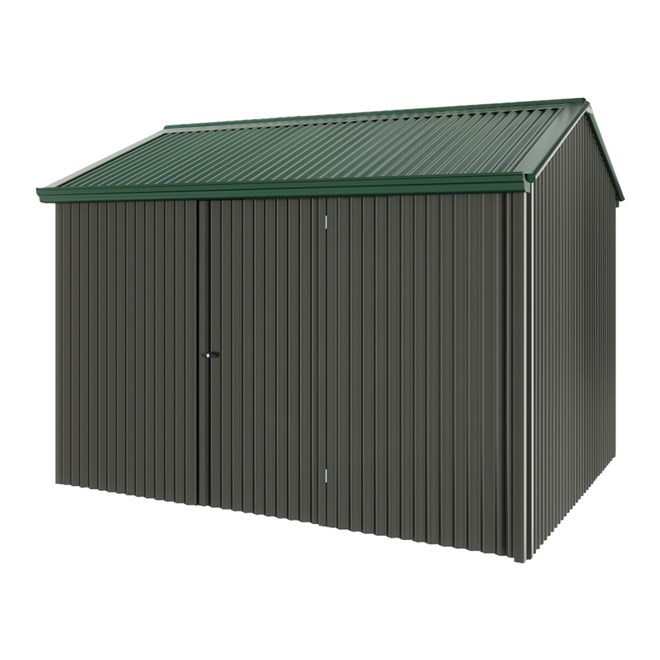 Handi-Heritage Shed H2 3.30X2.52 Roof:Caulfield Green Wall:Slate Grey Front/Rear Single Door