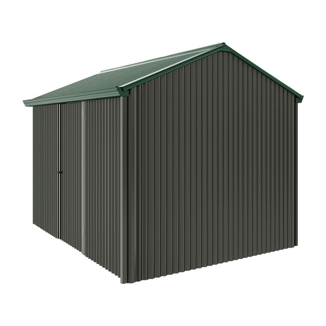 Handi-Heritage Shed H2 3.30X2.52 Roof:Caulfield Green Wall:Slate Grey Front/Rear Single Door