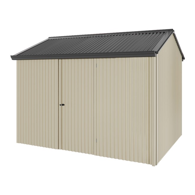 Handi-Heritage Shed H2 3.30X2.52 Roof:Gun Metal Grey Wall:Merino Front/Rear Single Door