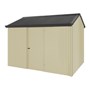 Handi-Heritage Shed H2 3.30X2.52 Roof:Gun Metal Grey Wall:Primrose Front/Rear Single Door