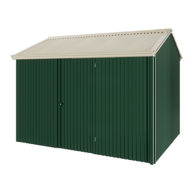 Handi-Heritage Shed H2 3.30X2.52 Roof:Merino Wall:Caulfield Green Front/Rear Single Door