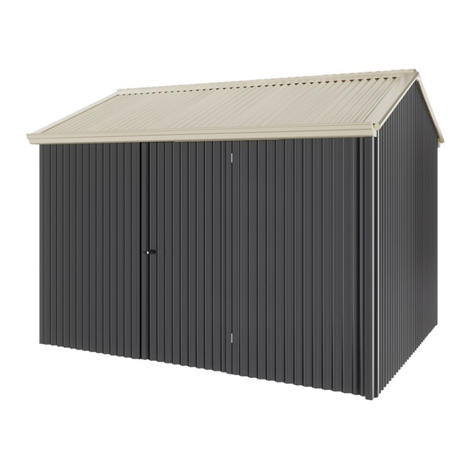 Handi-Heritage Shed H2 3.30X2.52 Roof:Merino Wall:Gun Metal Grey Front/Rear Single Door