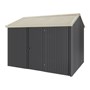 Handi-Heritage Shed H2 3.30X2.52 Roof:Merino Wall:Gun Metal Grey Front/Rear Single Door