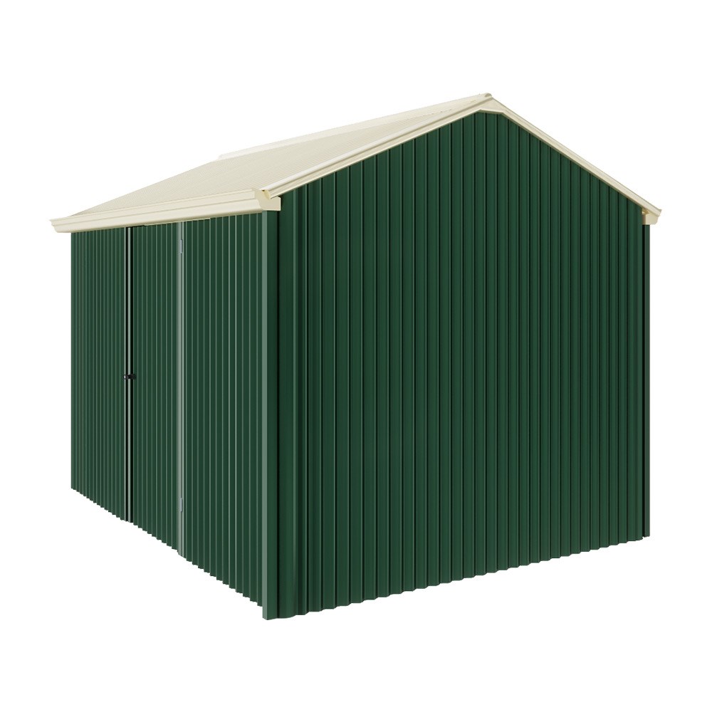 Handi-Heritage Shed H2 3.30X2.52 Roof:Primrose Wall:Caulfield Green Front/Rear Single Door