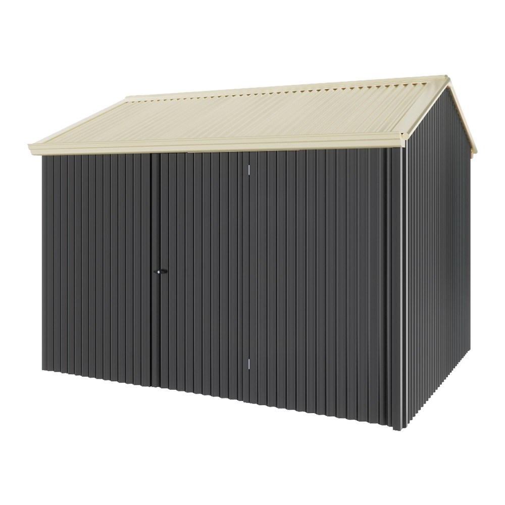 Handi-Heritage Shed H2 3.30X2.52 Roof:Primrose Wall:Gun Metal Grey Front/Rear Single Door
