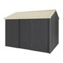 Handi-Heritage Shed H2 3.30X2.52 Roof:Primrose Wall:Gun Metal Grey Front/Rear Single Door