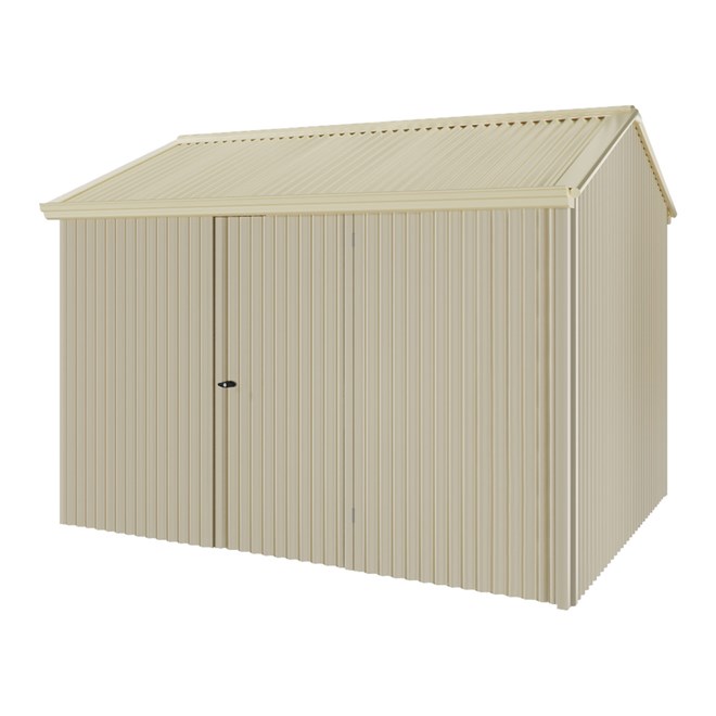 Handi-Heritage Shed H2 3.30X2.52 Roof:Primrose Wall:Merino Front/Rear Single Door