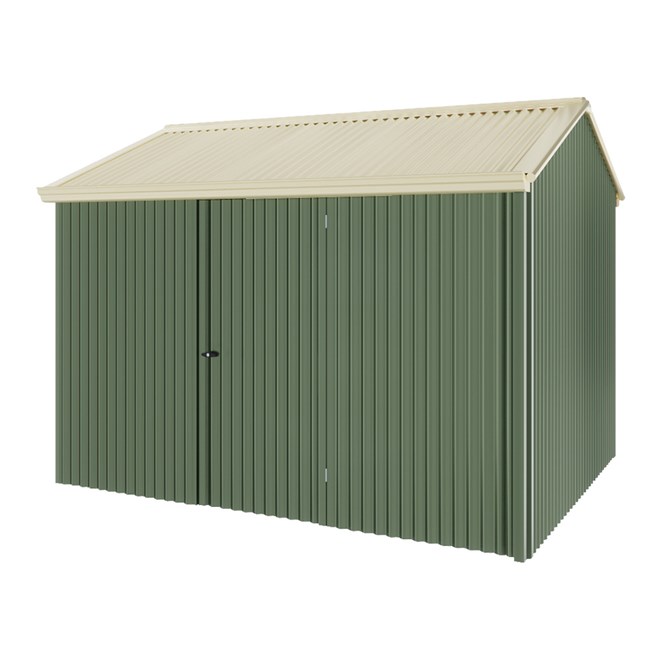 Handi-Heritage Shed H2 3.30X2.52 Roof:Primrose Wall:Rivergum Front/Rear Single Door