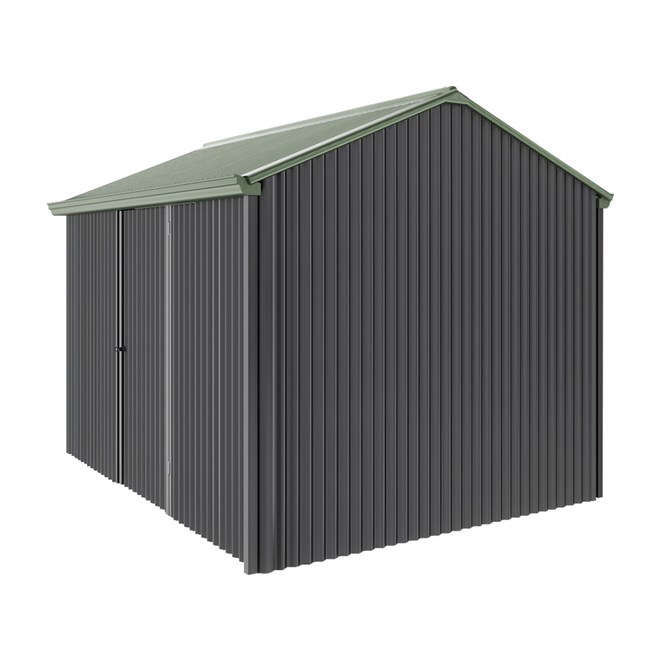 Handi-Heritage Shed H2 3.30X2.52 Roof:Rivergum Wall:Gun Metal Grey Front/Rear Single Door