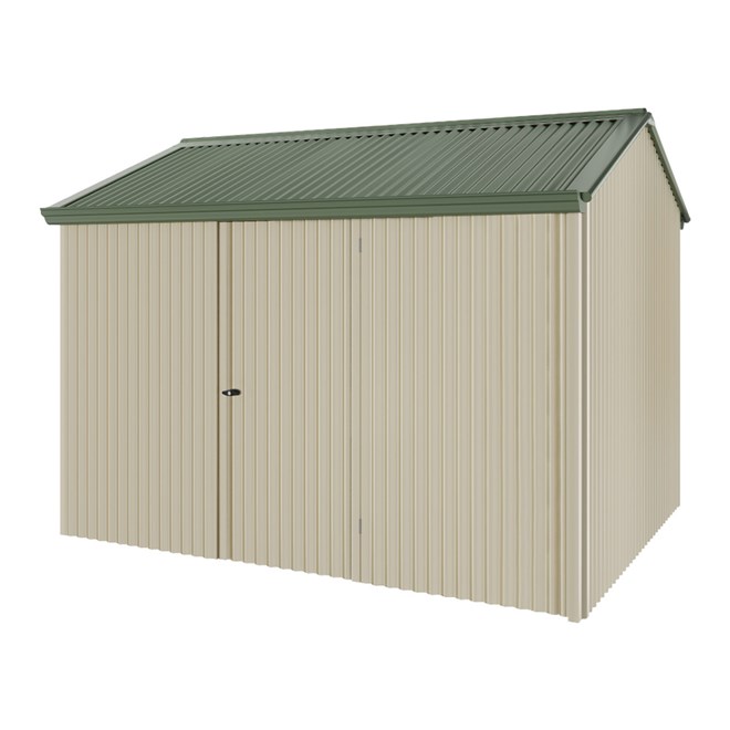 Handi-Heritage Shed H2 3.30X2.52 Roof:Rivergum Wall:Merino Front/Rear Single Door