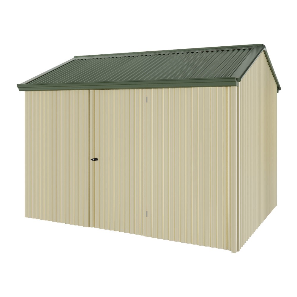Handi-Heritage Shed H2 3.30X2.52 Roof:Rivergum Wall:Primrose Front/Rear Single Door