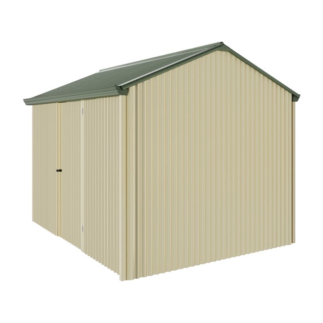 Handi-Heritage Shed H2 3.30X2.52 Roof:Rivergum Wall:Primrose Front/Rear Single Door