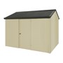 Handi-Heritage Shed H2 3.30X2.52 Roof:Slate Grey Wall:Primrose Front/Rear Single Door