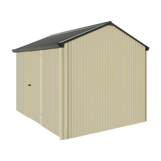 Handi-Heritage Shed H2 3.30X2.52 Roof:Slate Grey Wall:Primrose Front/Rear Single Door