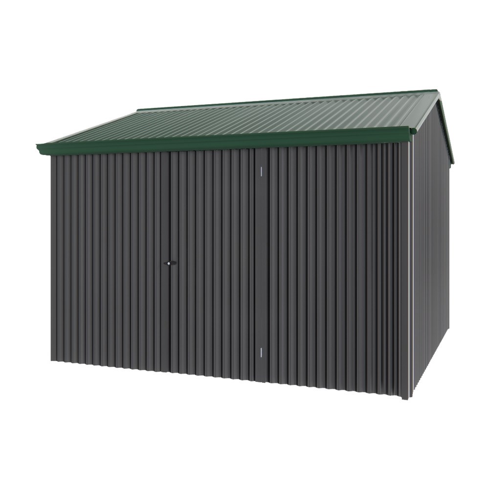 Handi-Heritage Shed H3 3.30X3.30 Roof:Caulfield Green Wall:Gun Metal Grey Front/Rear Single Door