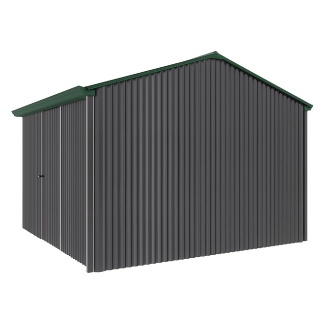 Handi-Heritage Shed H3 3.30X3.30 Roof:Caulfield Green Wall:Gun Metal Grey Front/Rear Single Door