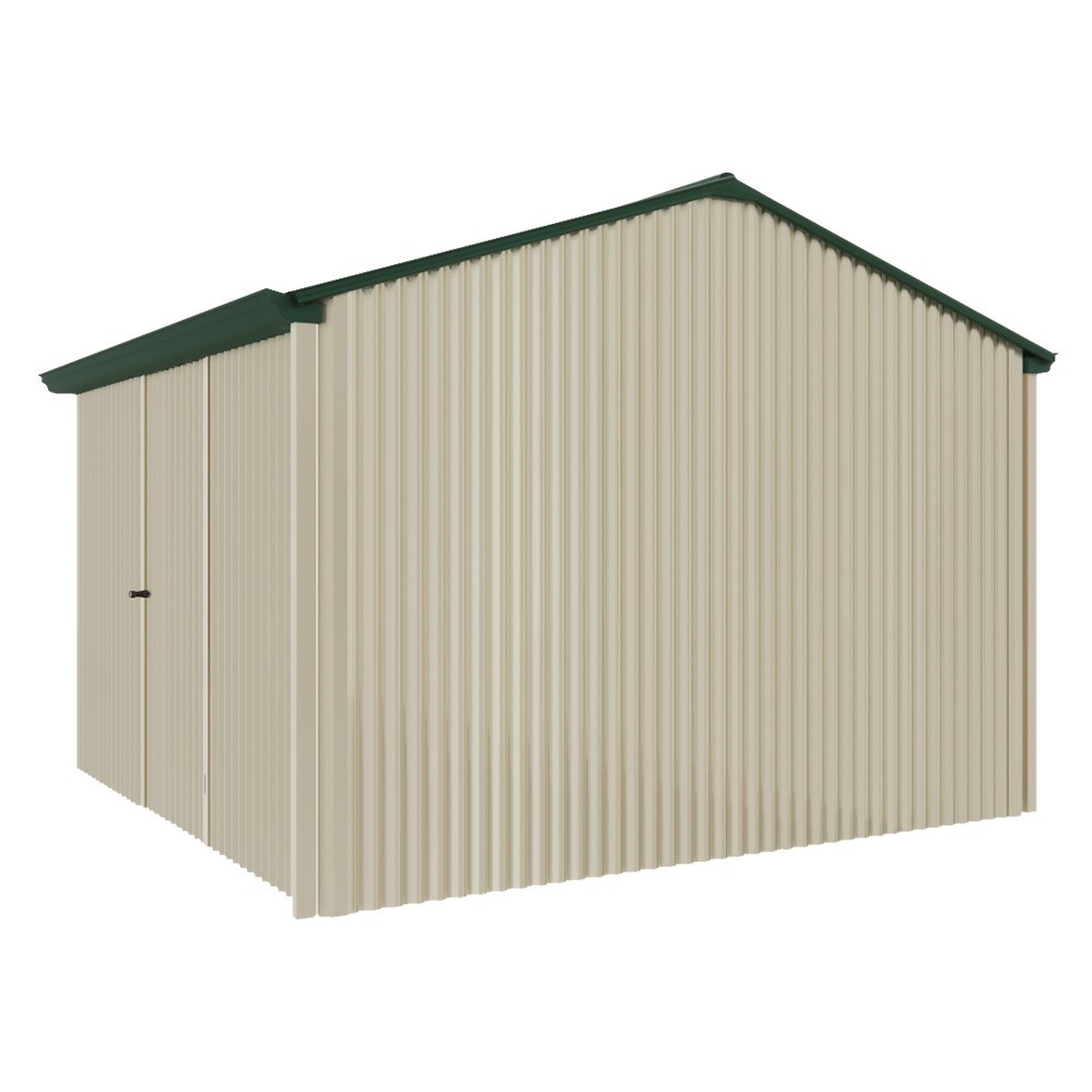 Handi-Heritage Shed H3 3.30X3.30 Roof:Caulfield Green Wall:Merino Front/Rear Single Door