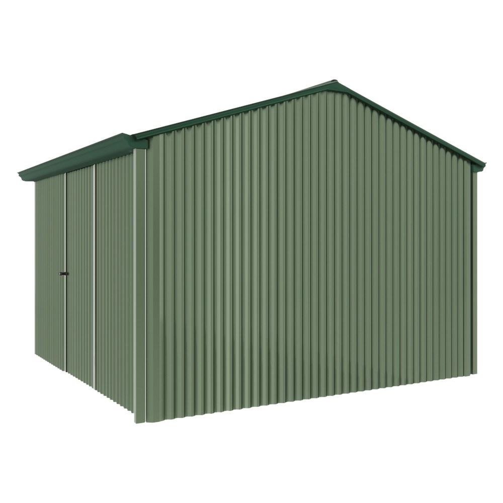 Handi-Heritage Shed H3 3.30X3.30 Roof:Caulfield Green Wall:Rivergum Front/Rear Single Door