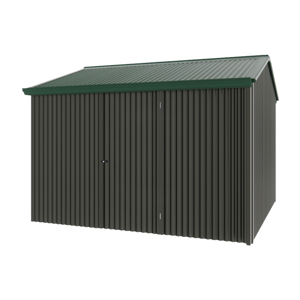 Handi-Heritage Shed H3 3.30X3.30 Roof:Caulfield Green Wall:Slate Grey Front/Rear Single Door