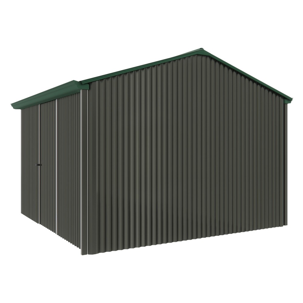 Handi-Heritage Shed H3 3.30X3.30 Roof:Caulfield Green Wall:Slate Grey Front/Rear Single Door