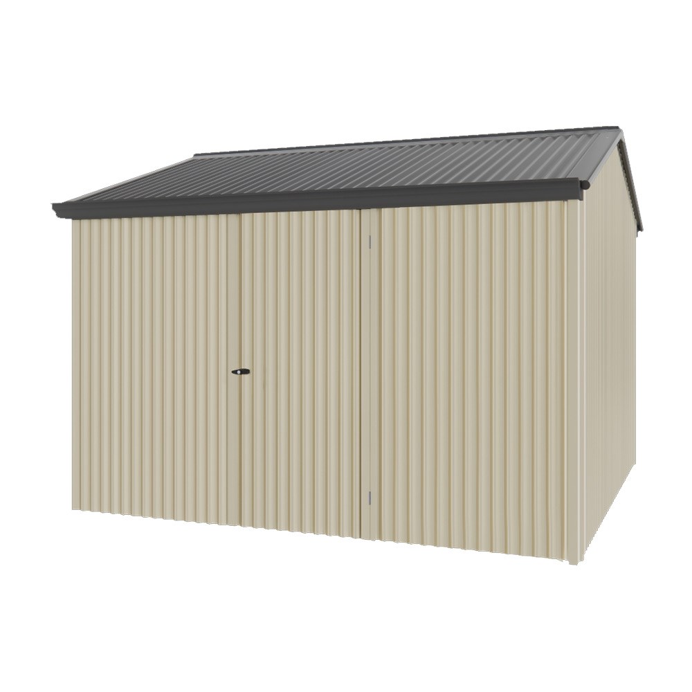 Handi-Heritage Shed H3 3.30X3.30 Roof:Gun Metal Grey Wall:Merino Front/Rear Single Door