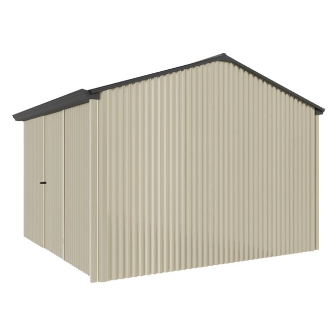 Handi-Heritage Shed H3 3.30X3.30 Roof:Gun Metal Grey Wall:Merino Front/Rear Single Door