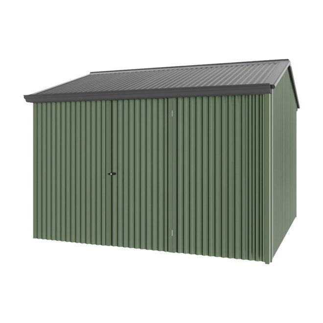 Handi-Heritage Shed H3 3.30X3.30 Roof:Gun Metal Grey Wall:Rivergum Front/Rear Single Door