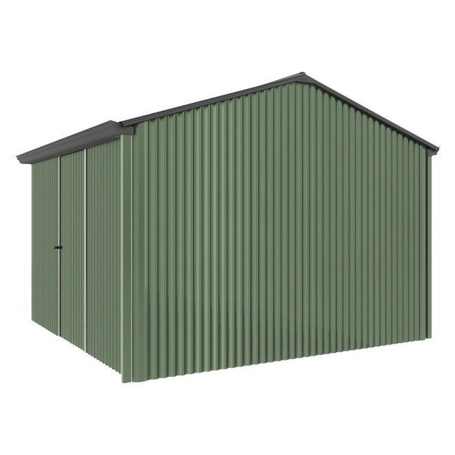 Handi-Heritage Shed H3 3.30X3.30 Roof:Gun Metal Grey Wall:Rivergum Front/Rear Single Door